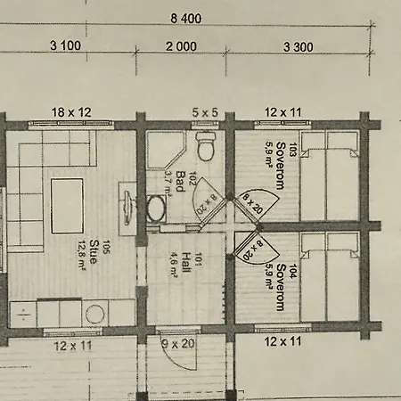 Newly Built Log Near Hardangervidda *